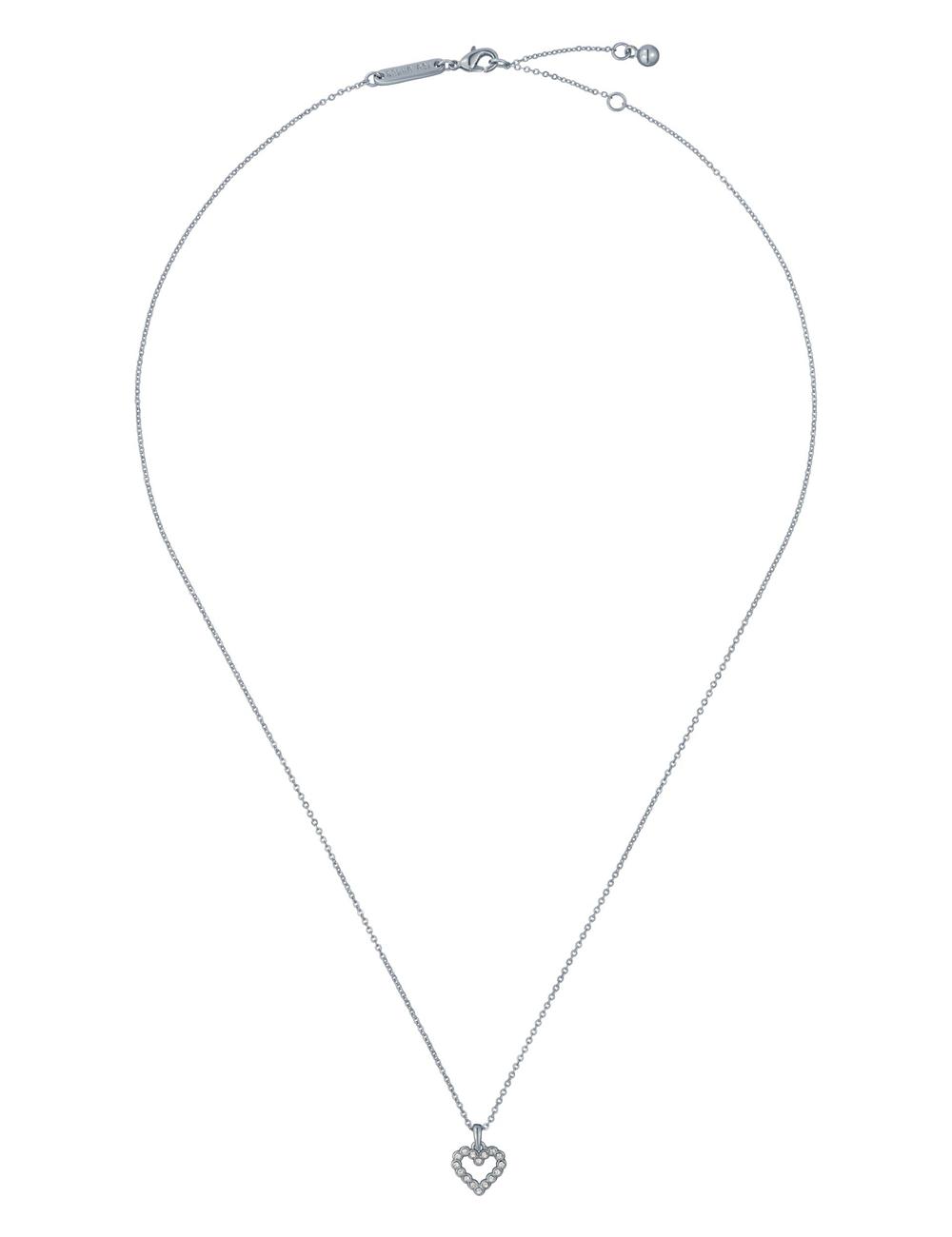 Silver Ted Baker AMORE - Crystal Open Heart Pendant Women Necklaces | Ireland  1279-ZCHWQ