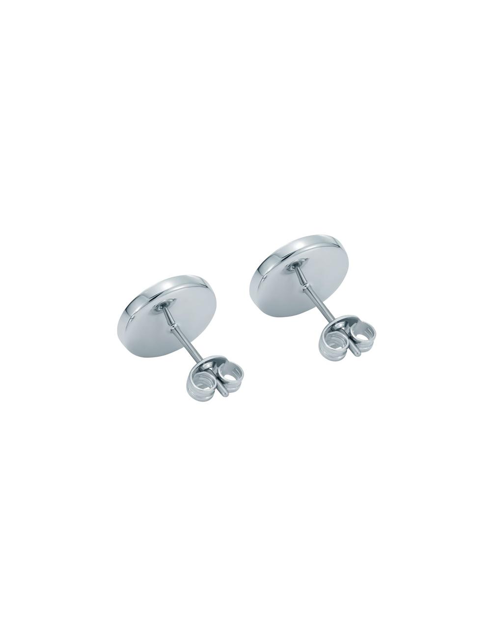 Silver Ted Baker CHERELLE - Branded Crystal Button Stud Women Earrings | Ireland  4671-ZYTNL