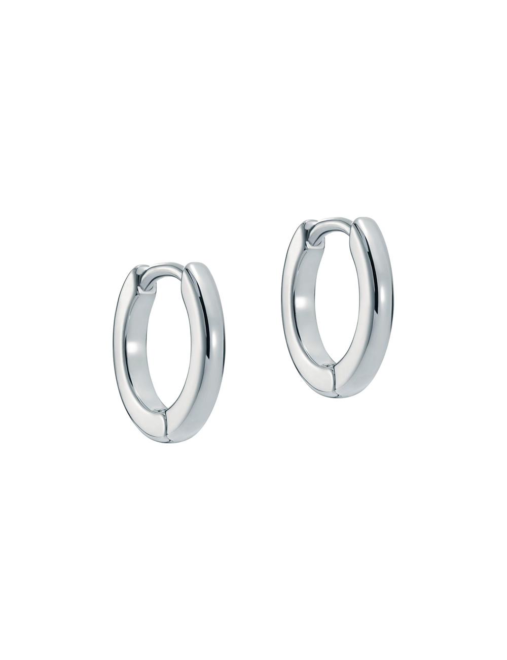 Silver Ted Baker CRISLIE - Engraved Logo Small Hoop Women Earrings | Ireland  2903-QXSWF