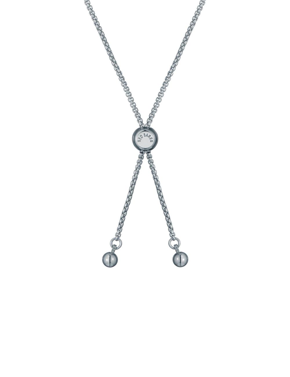 Silver Ted Baker FLORINA - Crystal Flower Adjustable Slider Women Bracelets | Ireland  8243-LZYFA