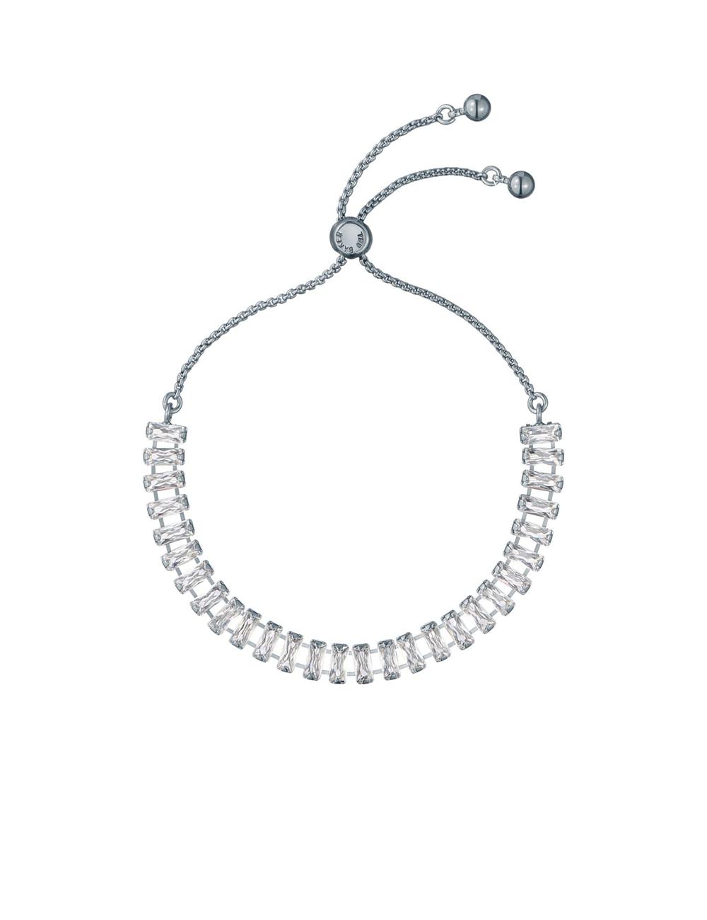 Silver Ted Baker ISABELA - Baguette Crystal Adjustable Women Bracelets | Ireland  0793-CYQAU