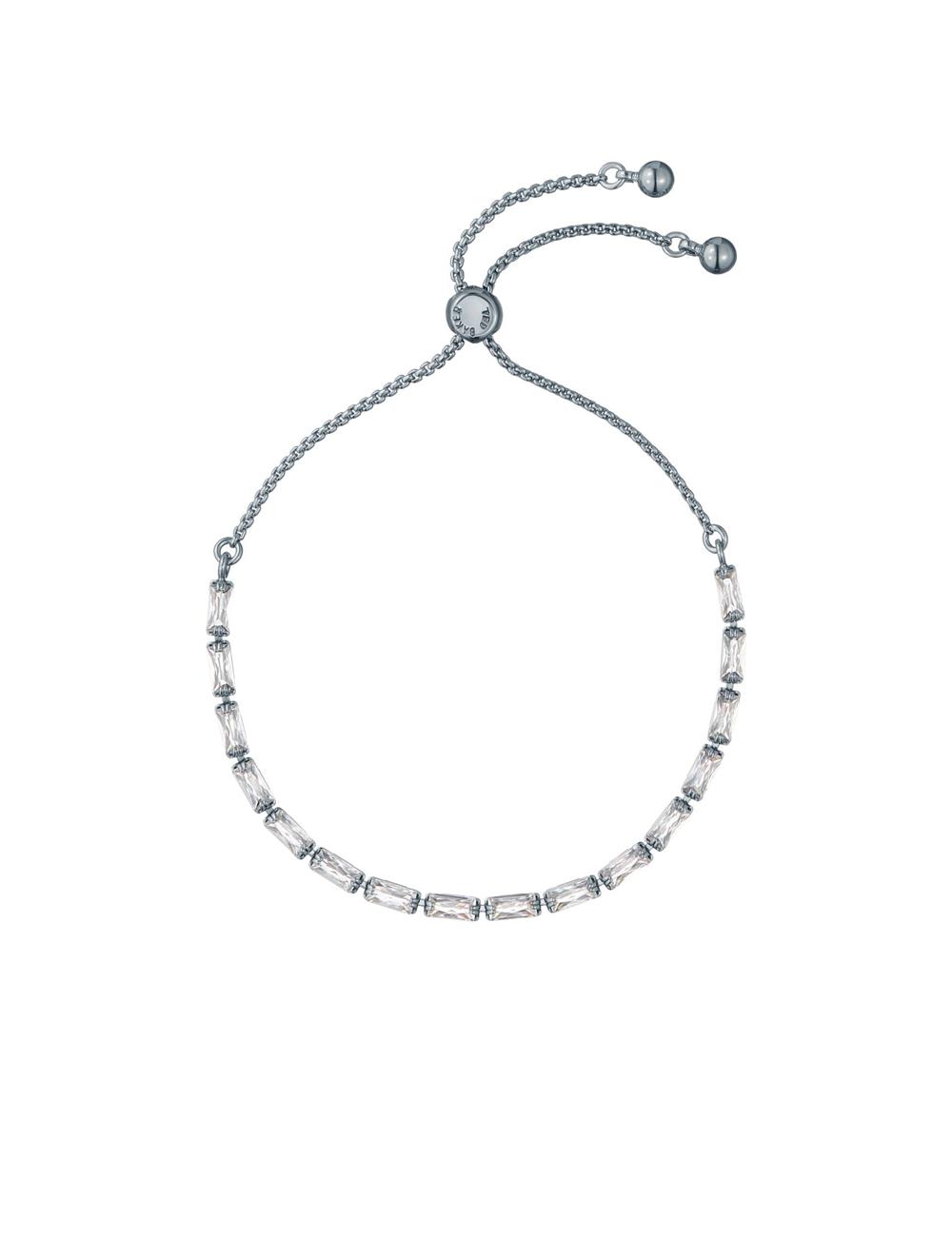 Silver Ted Baker ISELA - Baguette Crystal Slider Tennis Women Bracelets | Ireland  0482-VWQUZ