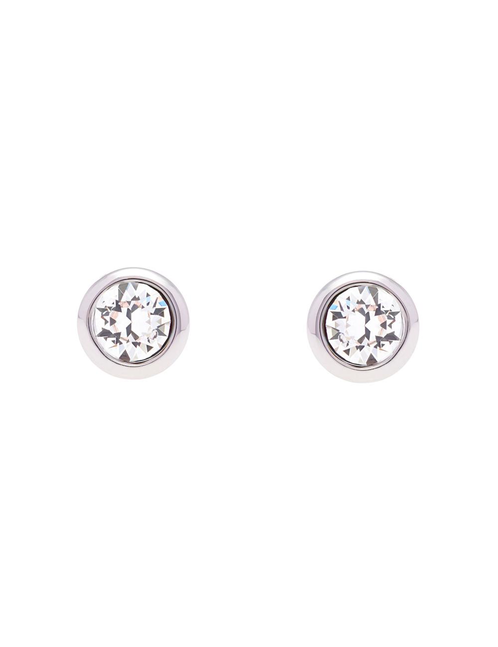 Silver Ted Baker SINAA - Solitaire Crystal Stud Women Earrings | Ireland  3576-AZXRQ