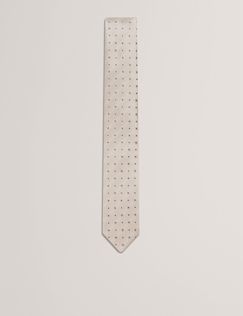 Stone Ted Baker STEEPLE - Circle Geometric Print Silk Men Ties | Ireland  9134-RPHVM