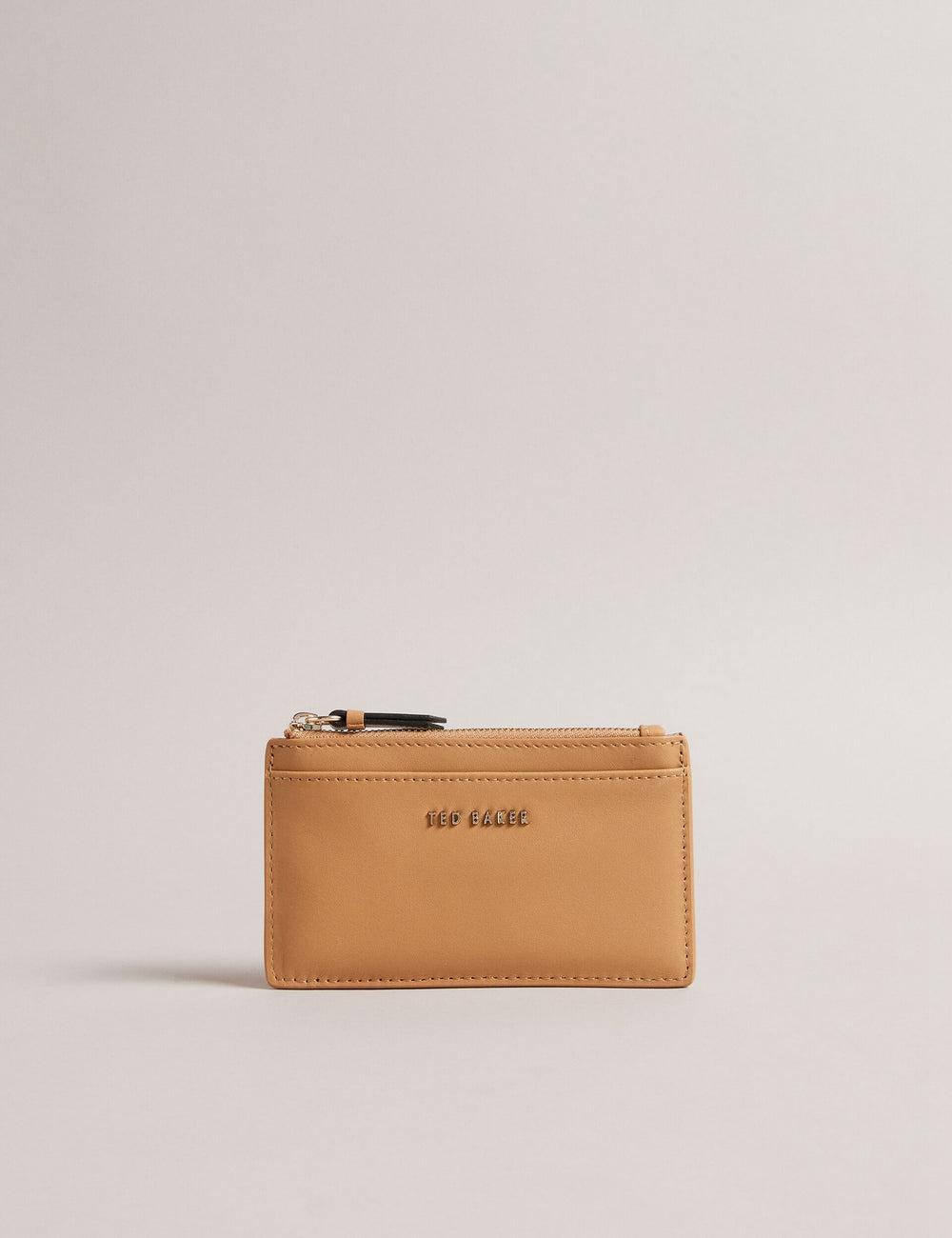 Taupe Ted Baker DARCENA - Branded Leather Zip Coin Women Purses | Ireland  5209-MQZVB