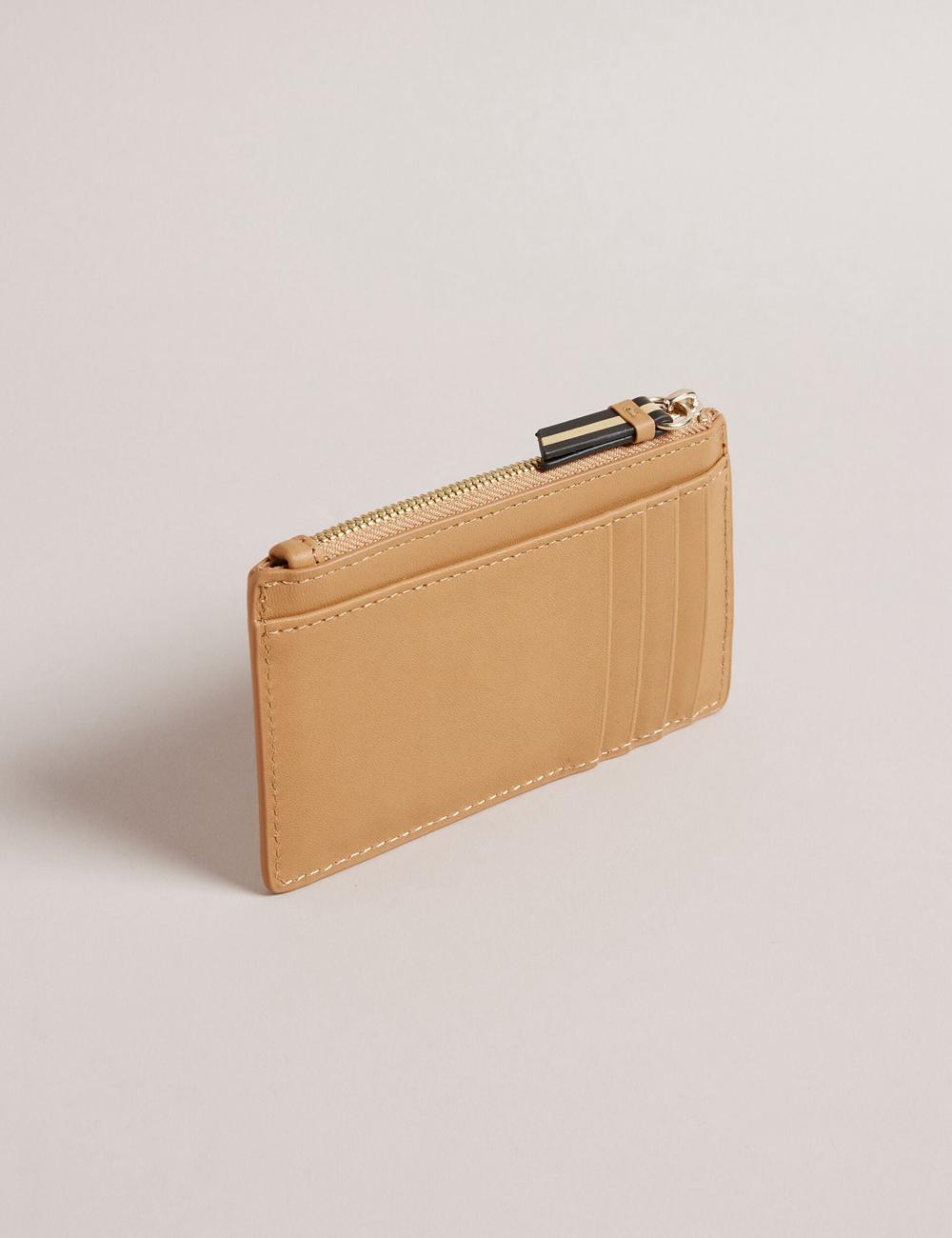Taupe Ted Baker DARCENA - Branded Leather Zip Coin Women Purses | Ireland  5209-MQZVB