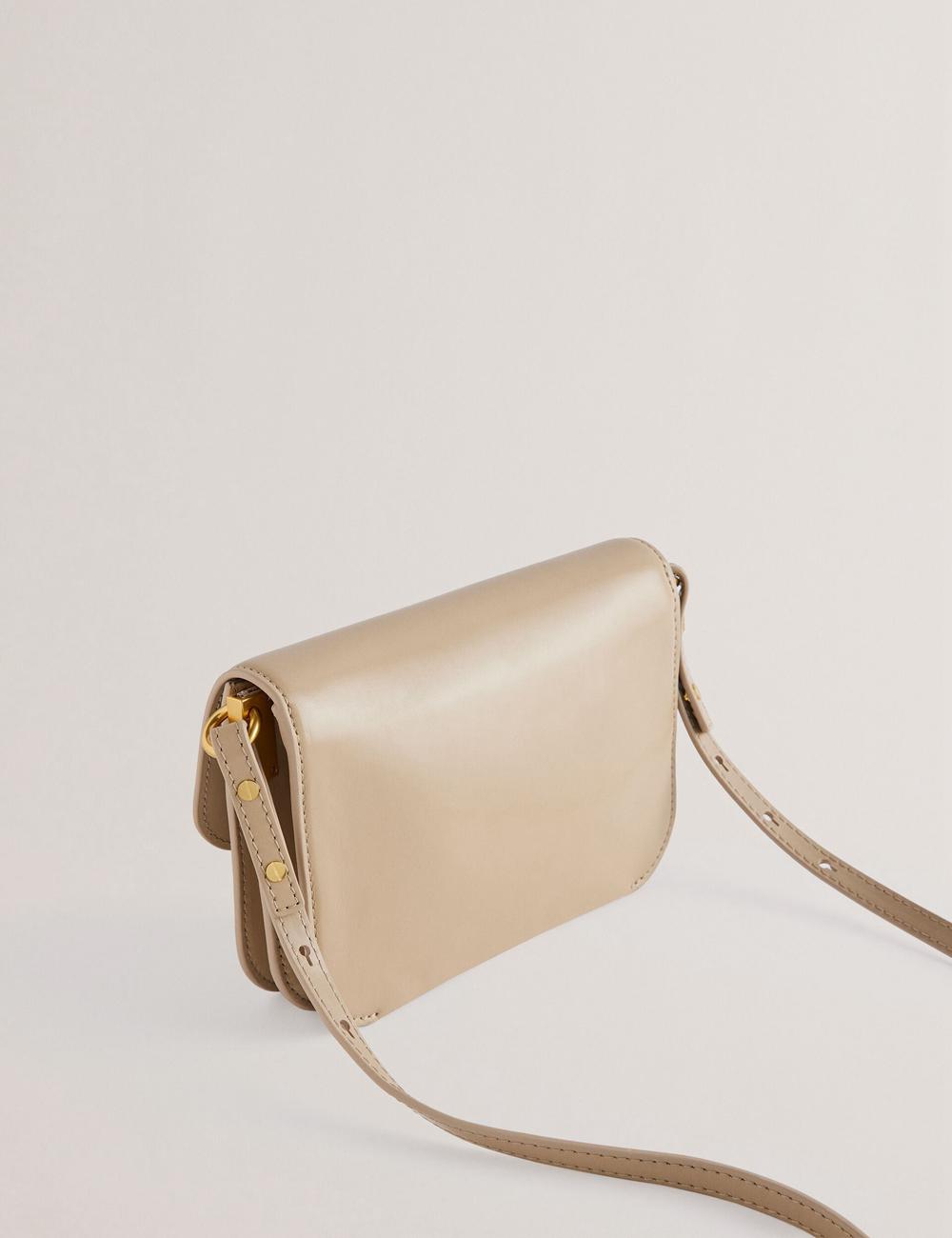 Taupe Ted Baker KKAYSA - Leather Twist Lock Small Women Crossbody Bags | Ireland  2790-EJOCX