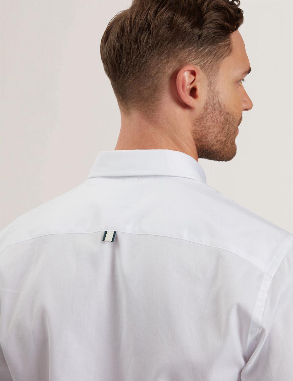 White Ted Baker ALLARDO - Regular Fit Cotton Oxford Men Casual Shirts | Ireland  1394-XEDIB