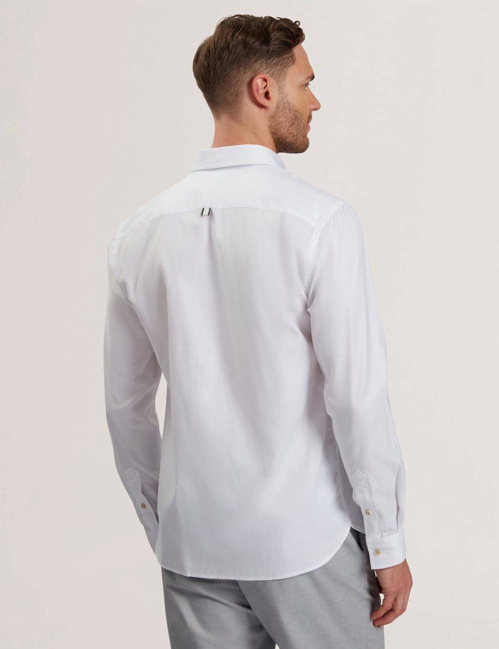 White Ted Baker ALLARDO - Regular Fit Cotton Oxford Men Casual Shirts | Ireland  1394-XEDIB
