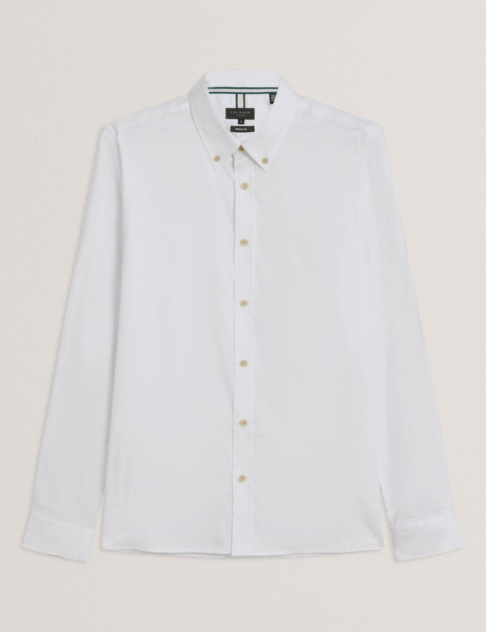 White Ted Baker ALLARDO - Regular Fit Cotton Oxford Men Casual Shirts | Ireland  1394-XEDIB