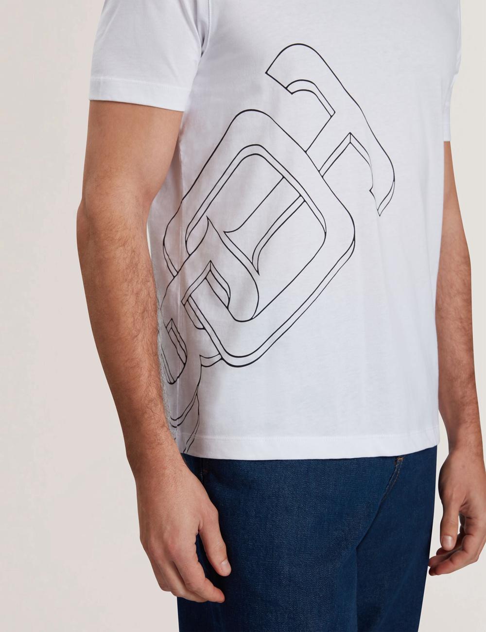 White Ted Baker CRAIGEY - Logo Graphic Crew Neck Cotton Men T-Shirts | Ireland  7640-ZAUEG