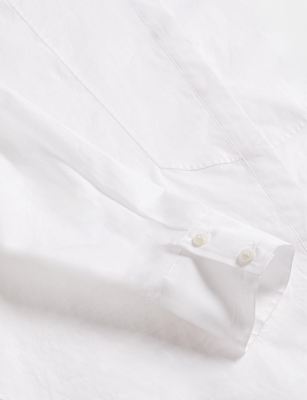 White Ted Baker IZOTE - Oversized Drop Shoulder Bib Detail Women Casual Shirts | Ireland  8450-LVPDK