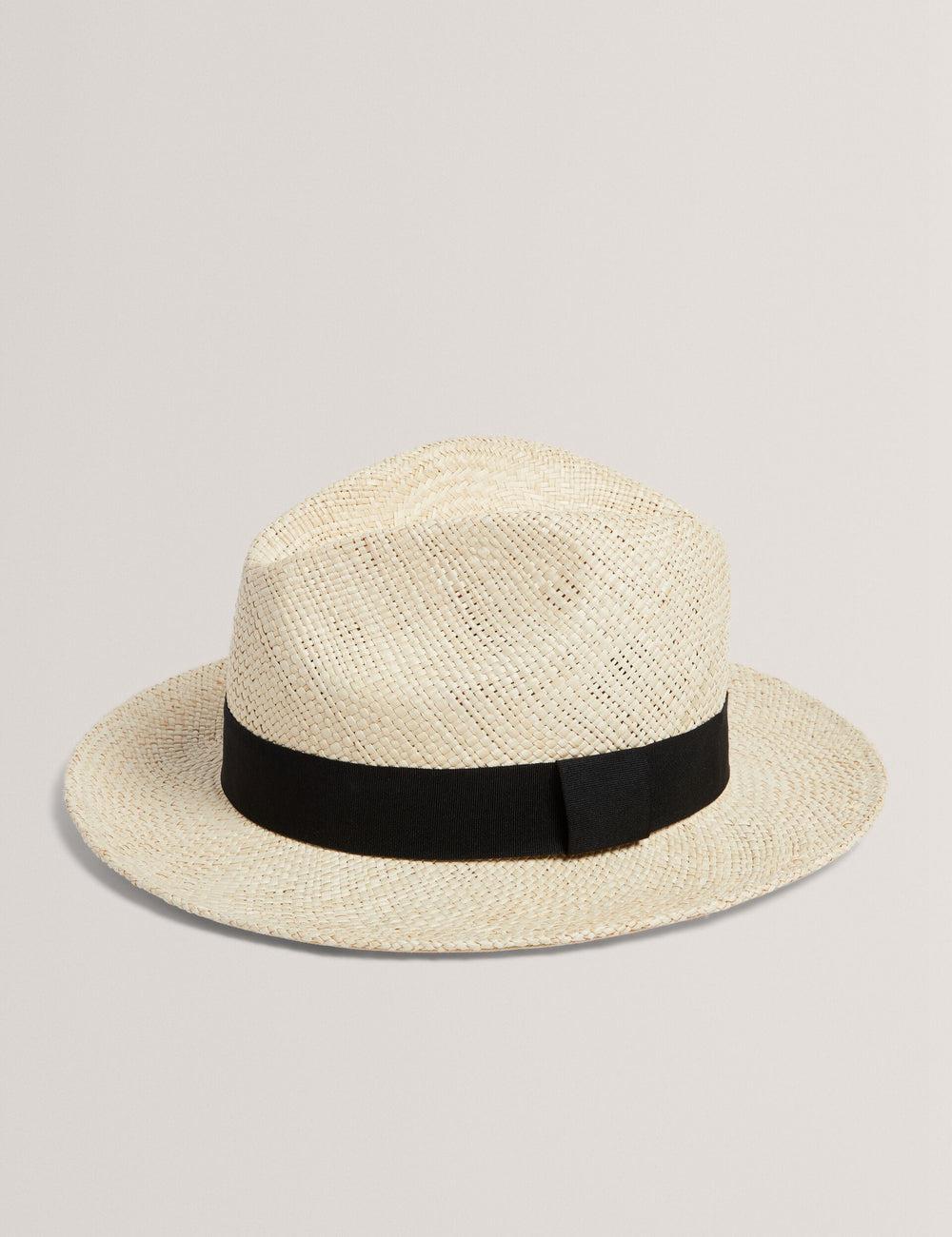 White Ted Baker JIMESI - Woven Straw Panama Beach Men Hats | Ireland  1268-UBJHE
