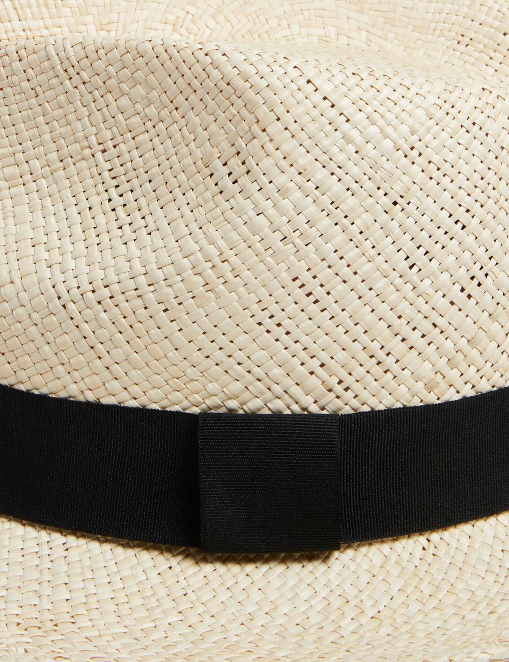 White Ted Baker JIMESI - Woven Straw Panama Beach Men Hats | Ireland  1268-UBJHE