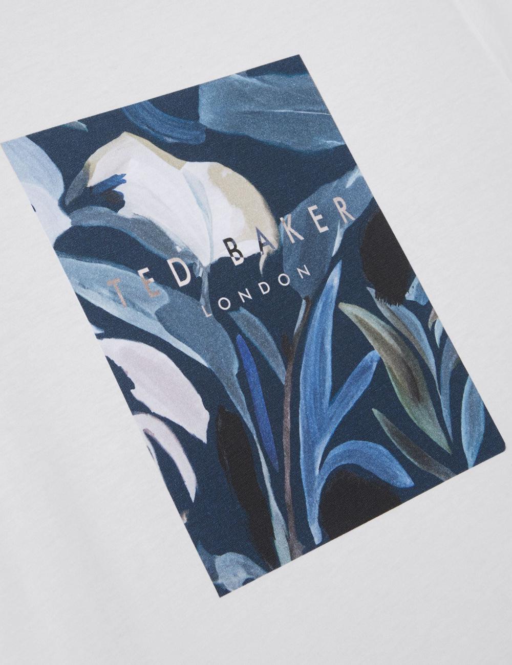 White Ted Baker JUSTINO - Branded Box Print Graphic Cotton Men T-Shirts | Ireland  3452-SEKIO