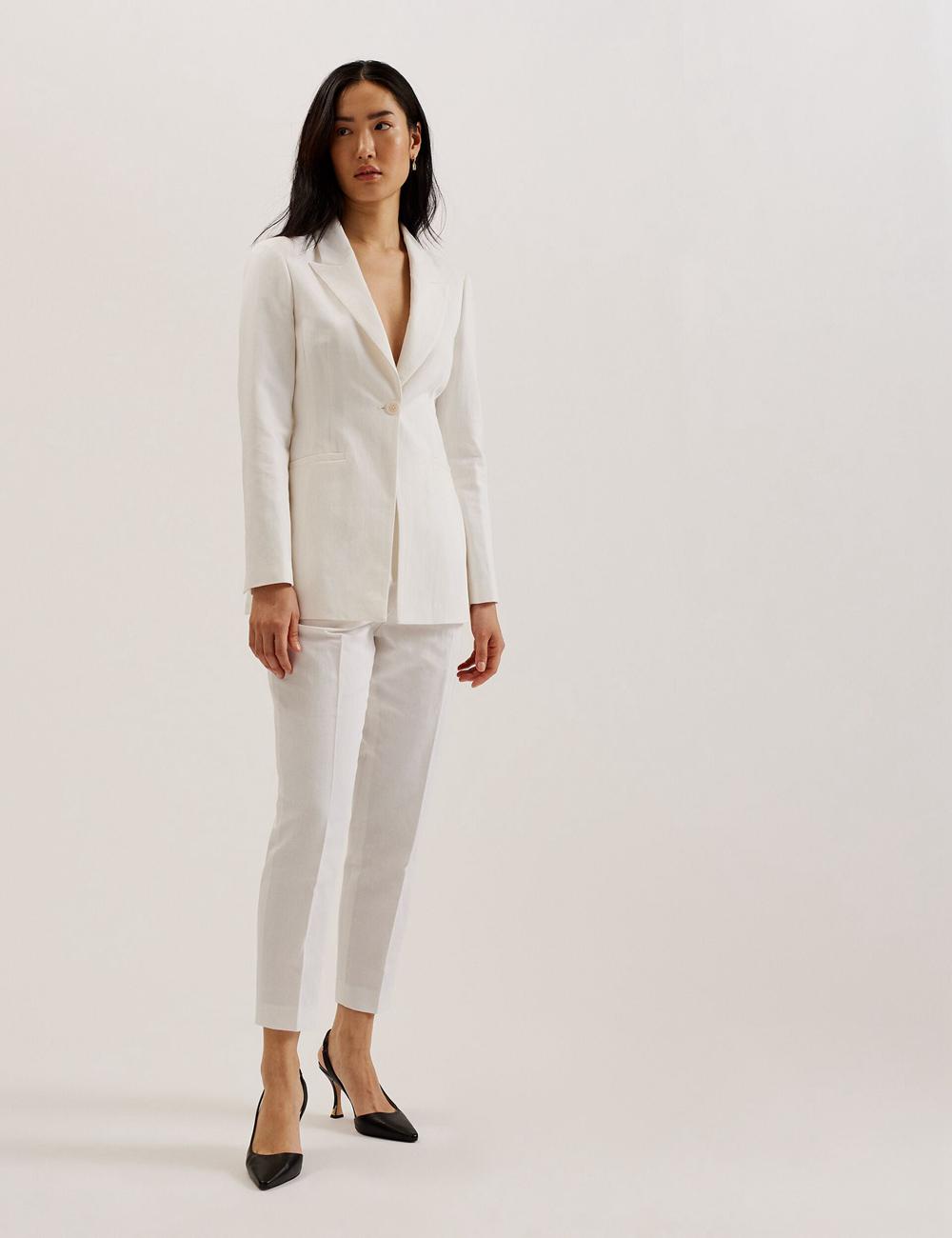 White Ted Baker MUSUB - Tailored with Faux Pockets Women Blazers | Ireland  6249-NSKUB