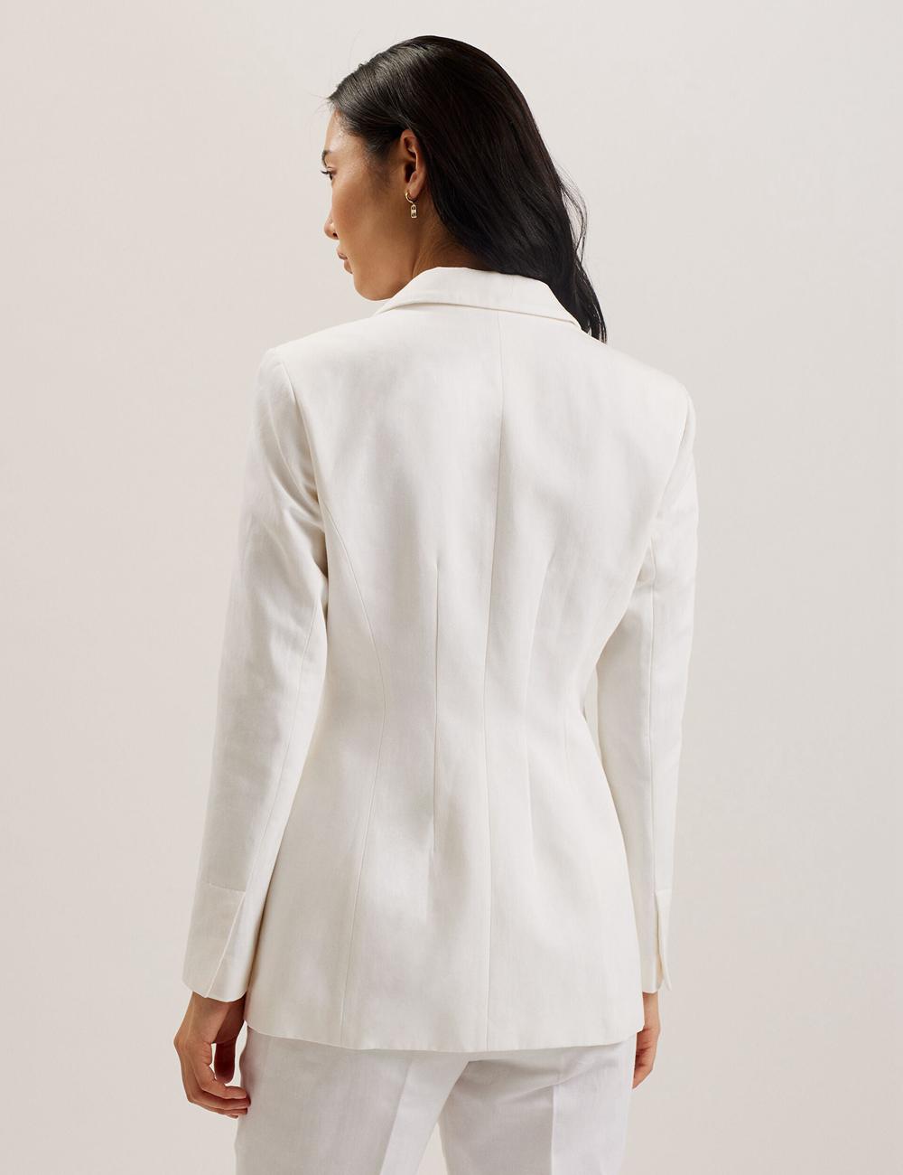 White Ted Baker MUSUB - Tailored with Faux Pockets Women Blazers | Ireland  6249-NSKUB