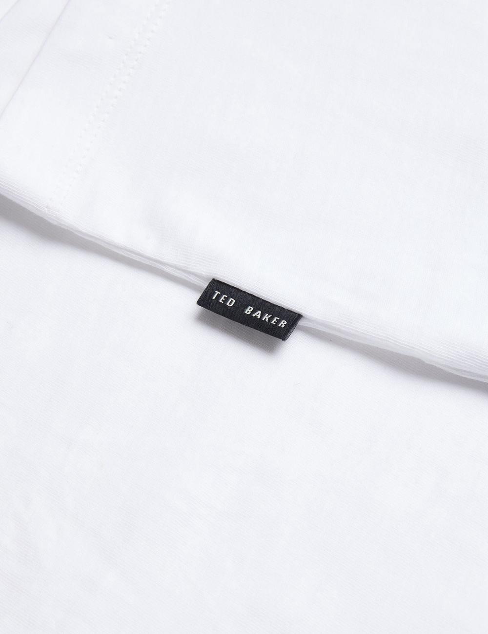 White Ted Baker TYWINN - Classic Crew Neck Cotton Men T-Shirts | Ireland  8127-ORJNA